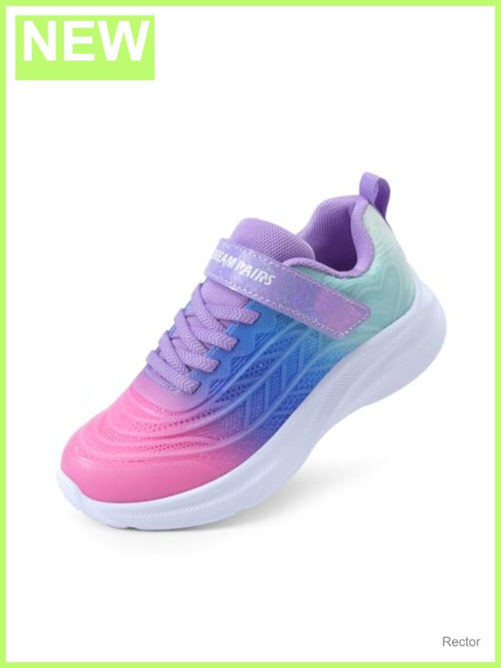 Kids Lightweight Running Sneakers Hook & Loop Athletic Shoes